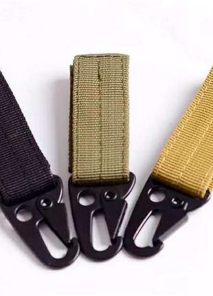 Тактический карабин крючок крепление на плитоноску подсумок molle зеленый олива