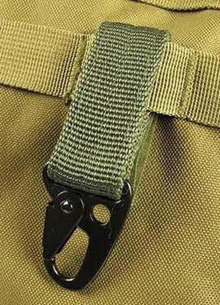 Тактический карабин крючок крепление на плитоноску подсумок molle зеленый олива