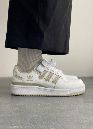 Кросівки adidas forum white/olive