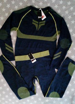 Термо-белье лыжное зональное, поддева crivit германия, комплект термо леггинсы реглан рашгард