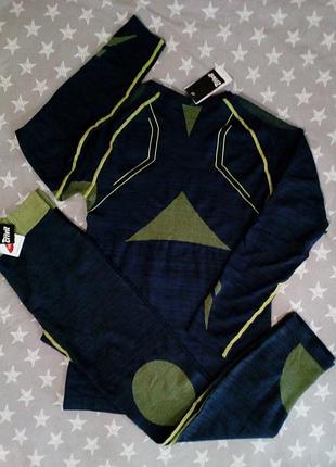 Термо-белье лыжное зональное, поддева crivit германия, комплект термо леггинсы реглан рашгард