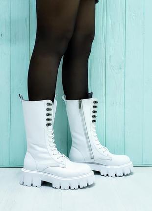 Супер стильные кожаные ботинки "милитари-24" в наличии и под отшив деми / зима 💙💛🏆5 фото