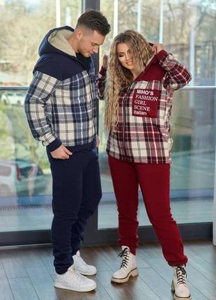 Теплый женский костюм 3 цвета