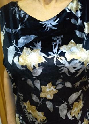 Цветное велюровое платье комбинированное гипюром с красивой спинкой. размер 163 фото