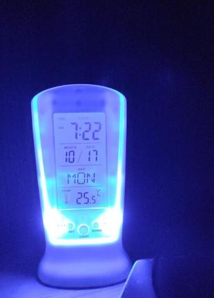 Годинник square clock ds-510 з термометром і led підсвічуванням3 фото