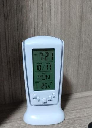 Годинник square clock ds-510 з термометром і led підсвічуванням4 фото