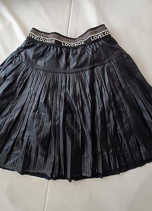 Юбка из экокожи 4