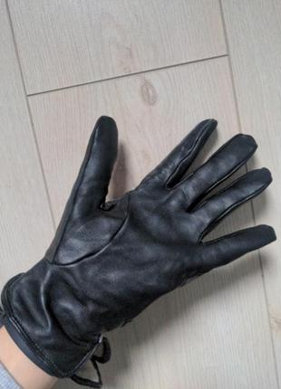 Шкіряні теплі рукавички4 фото