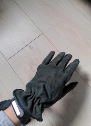 Шкіряні теплі рукавички5 фото