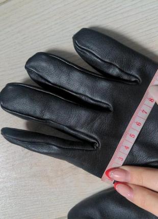Шкіряні теплі рукавички6 фото