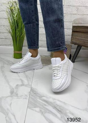 Жіночі кросівки з натуральної шкіри та замші 👟10 фото