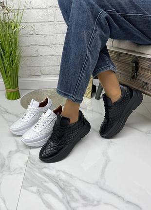 Жіночі кросівки з натуральної шкіри та замші 👟4 фото