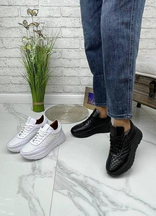 Жіночі кросівки з натуральної шкіри та замші 👟2 фото