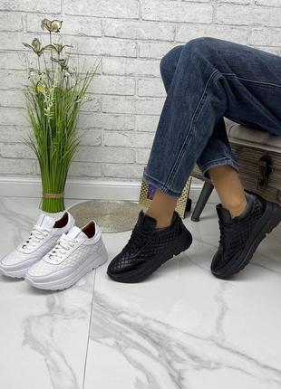 Жіночі кросівки з натуральної шкіри та замші 👟5 фото