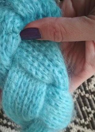 Мягкая фирменная ангоровая повязка бафф на голову