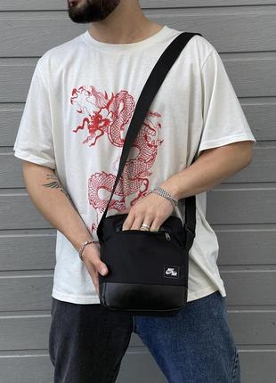 Мужская барсетка nike из ткани брендовая фирменная сумка через плечо найк6 фото