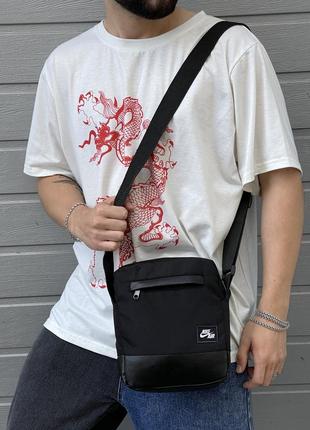 Мужская барсетка nike из ткани брендовая фирменная сумка через плечо найк7 фото