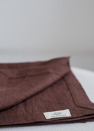 Серветки столові з льону класичні однотонні 2 шт