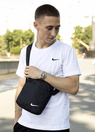 Чоловіча барсетка найк з тканини брендовий фірмова сумка через плече nike2 фото
