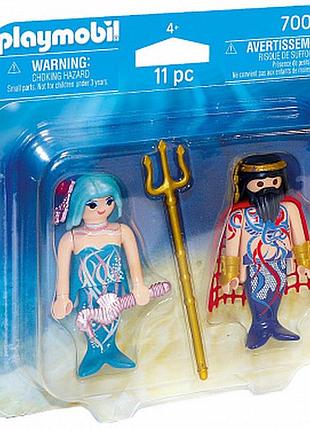 Ігровий набір duopack король моря нептун з русалкою playmobil