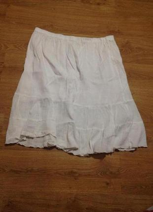 Женская белая летняя юбка / жіноча спідниця біла літня4 фото