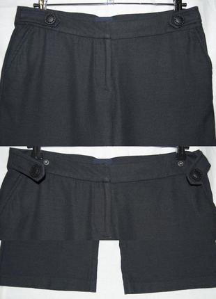 Широкие удобные брюки темно-серого цвета4 фото