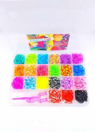 Набор резинок для плетения браслетов fashion loom bands 21 цвет1 фото