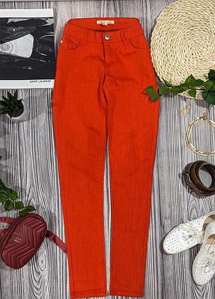 Зауженные джинсы керпичного цвета forever 21 #359