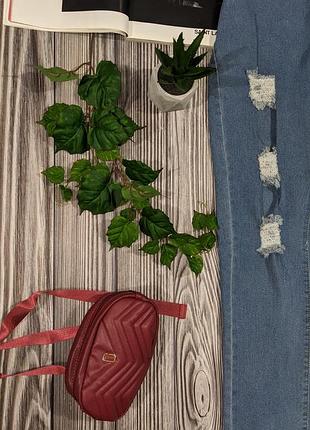 Голубые джинсы момы boohoo #12253 фото