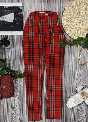 Плотные брюки в клеточку h&m #1390