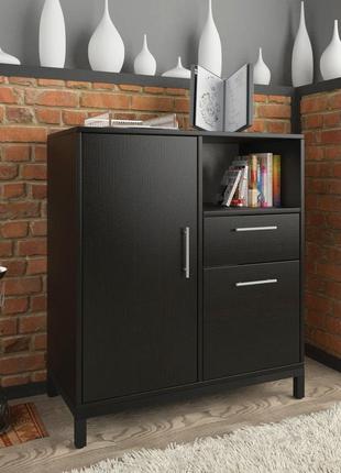 Тумба офісна мобільна l-420 42х50х65 см loft design дуб борас. тумбочка для будинку і офісу на колесах