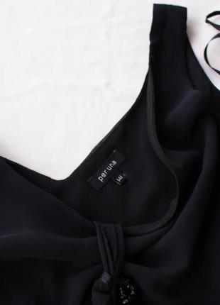 Брендова кежуал чорна сукня комбінація  міді8 фото