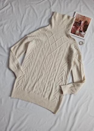 Платье свитер с высоким воротником/удлиненный свитер туника