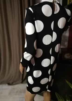 Mohito- платье 2016 г.с карманами в горошек черное с воротником-36р7 фото