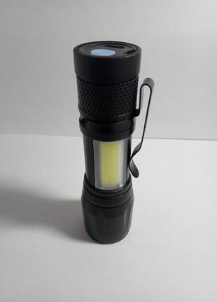 Новый водонепроницаемый led фонарь с аккумулятором и usb зарядкой4 фото