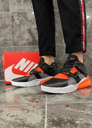 Мужские кожаные кроссовки nike air max 270 react orange / middle #найк