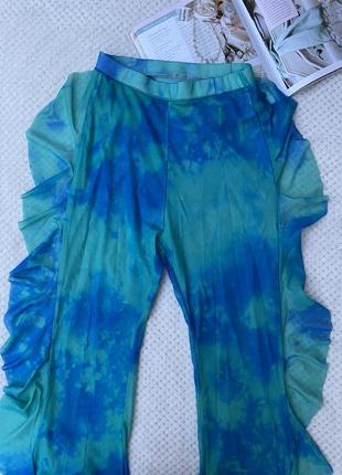 Костюм со штанами клеш и бюстиком&nbsp;tropical blue seт4 фото