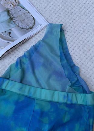 Костюм со штанами клеш и бюстиком&nbsp;tropical blue seт7 фото
