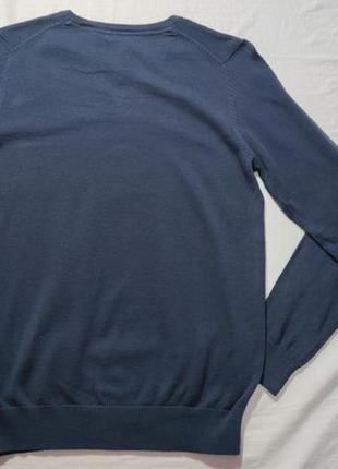 Мужской однотонный свитер livergy, размер s(44/46), темно синий10 фото