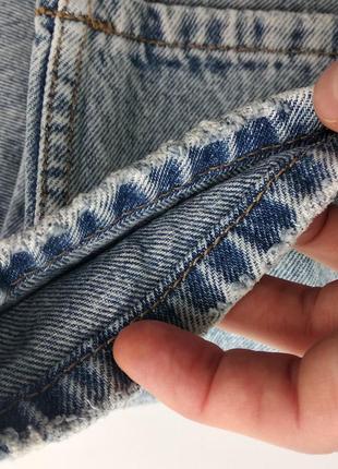 Крутые джинсы мом tally weijl с потертостями 34 голубые8 фото