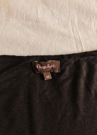 Нарядна трикотажна блуза з рослинним принтом (розмір 44-46)2 фото