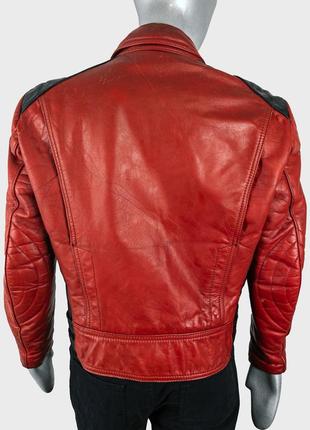 Harro 1970-х редкая винтажная двухцветная кожаная байкерская куртка косуха4 фото