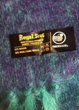 Теплющий палантин шерсть/мохер винтаж royal scot