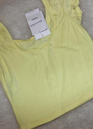 Кроп топ, футболка, желтая от bershka2 фото