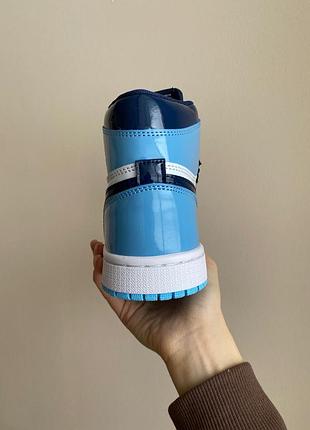 Женские кроссовки nike air jordan 1 mid white blue 36-37-38-392 фото