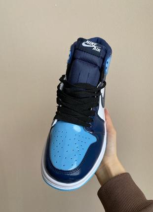 Женские кроссовки nike air jordan 1 mid white blue 36-37-38-398 фото