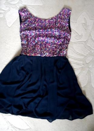 🌿  распродажа 🌿  воздушное платье лиф в пайетках м-л tfnc london5 фото