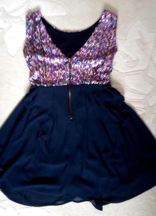 🌿  распродажа 🌿  воздушное платье лиф в пайетках м-л tfnc london6 фото