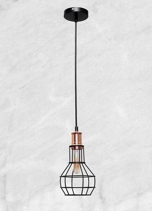 Подвес с патроном цвета розовое золото и с плафоном 1618