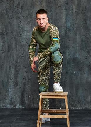 Военный комплект (карго+лонгслив) качественный камуфляжный удобный костюм2 фото